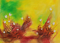 Vorschau Bildimpuls: Weiße Blüten treiben