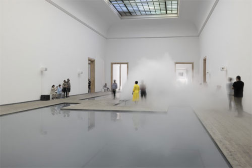 Fujiko Nakaya. Nebel Leben. Installationsansicht. Haus der Kunst. 2022 Foto: Andrea Rossetti