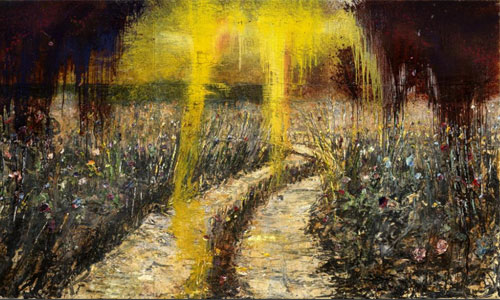 Anselm Kiefer, regnende Wolken, 2016